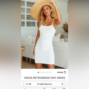 Hello molly Knit white dress